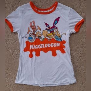 90s nick cartoons ringer baby tee medium